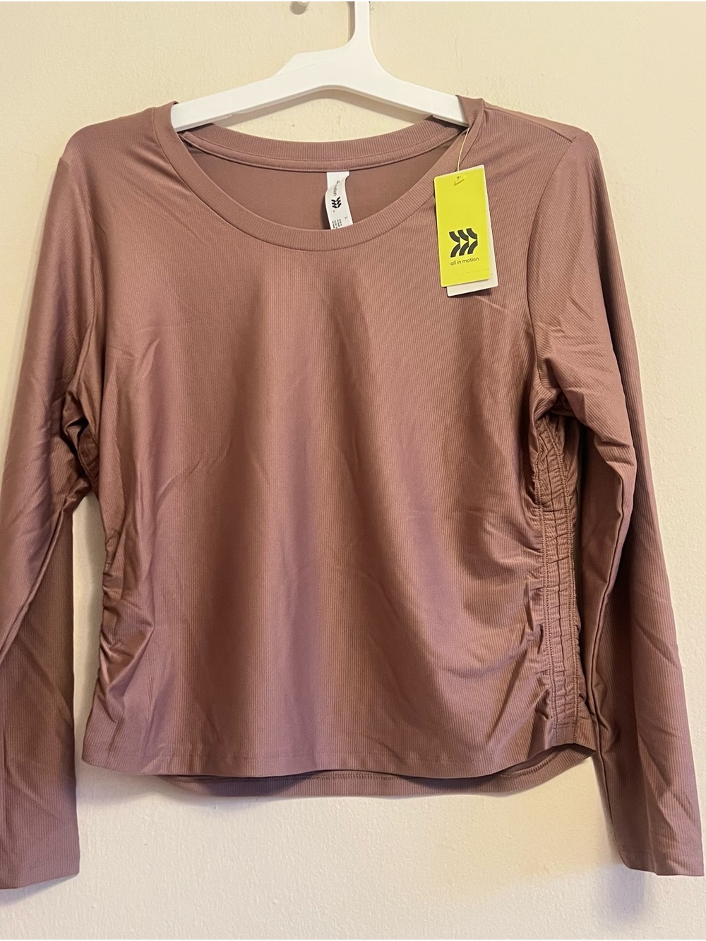 2 pc all in motion Mauve Long Sleeve Crewneck Top Size Large
